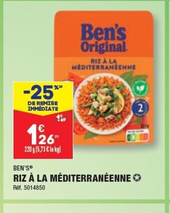 ALDI RIZ À LA MEDITERRANEENNE offre