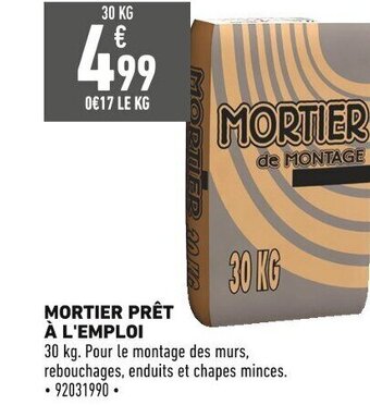 Batkor MORTIER PRÊT À L'EMPLOI offre