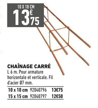 CHAÎNAGE CARRÉ