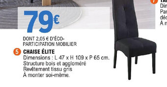 E.Leclerc 5 CHAISE ÉLITE offre