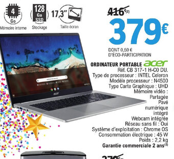 E.Leclerc ORDINATEUR PORTABLE acer offre
