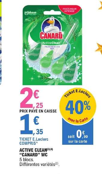 E.Leclerc ACTIVE CLEAN CANARD WC offre