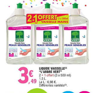 E.Leclerc LIQUIDE VAISSELLE L'ARBRE VERT offre