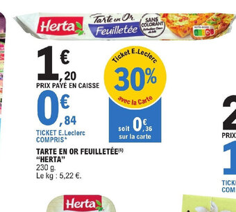 TARTE EN OR FEUILLETÉE HERTA