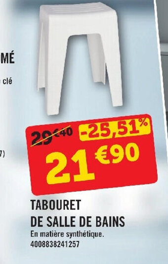 E.Leclerc TABOURET DE SALLE DE BAINS offre
