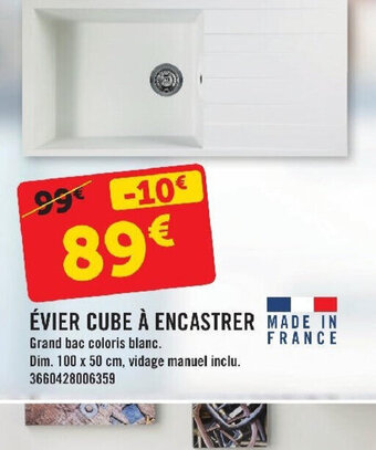 E.Leclerc ÉVIER CUBE À ENCASTRER offre
