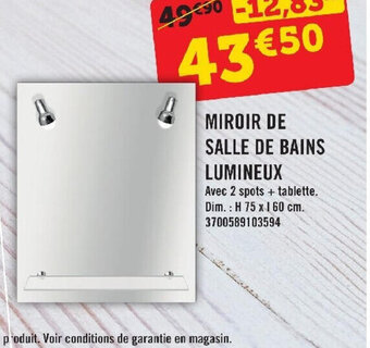 MIROIR DE SALLE DE BAINS LUMINEUX