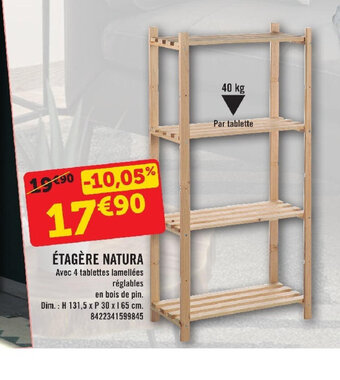 E.Leclerc ÉTAGÈRE NATURA offre