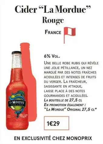 Monoprix Cider Rouge offre