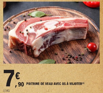 E.Leclerc POITRINE DE VEAU AVEC OS À MIJOTER(¹ offre