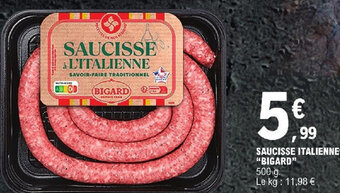 E.Leclerc SAUCISSE ITALIENNE(¹) "BIGARD" offre