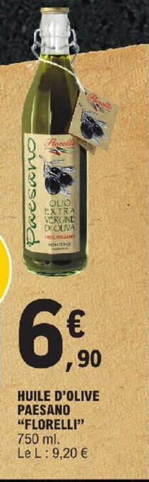 E.Leclerc HUILE D'OLIVE PAESANO "FLORELLI" offre