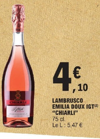 LAMBRUSCO EMILIA DOUX IGT (2) "CHIARLI"
