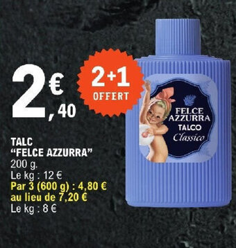E.Leclerc TALC "FELCE AZZURRA" 200 g. offre