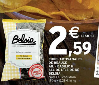 CHIPS ARTISANALES DE BEAUCE AIL - BASILIC & SEL DE L'ĂLE DE RĂ BELSIA