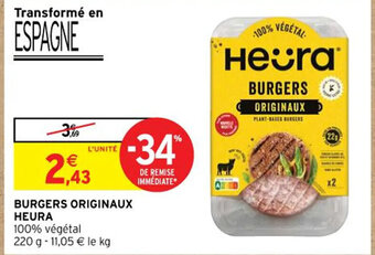 Intermarché BURGERS ORIGINAUX HEURA offre