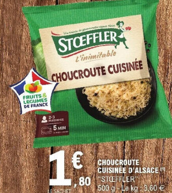 E.Leclerc CHOUCROUTE CUISINÉE D'ALSACE 80 STOEFFLER offre