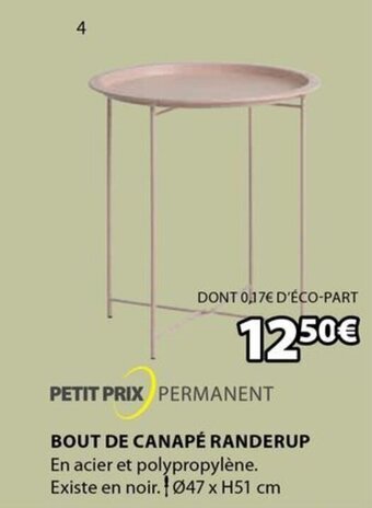 JYSK BOUT DE CANAPÉ RANDERUP offre