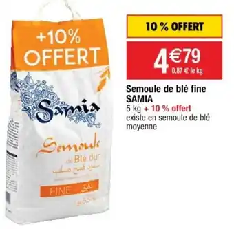 Cora x Carrefour Semoule de blé fine Samia offre