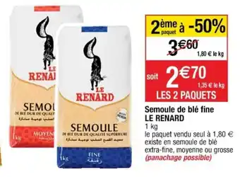 Semoule de blé fine Le Renard