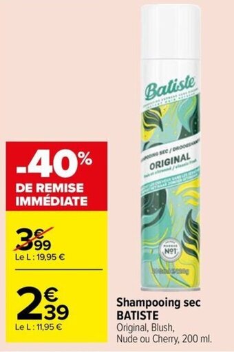 Shampooing sec BATISTE