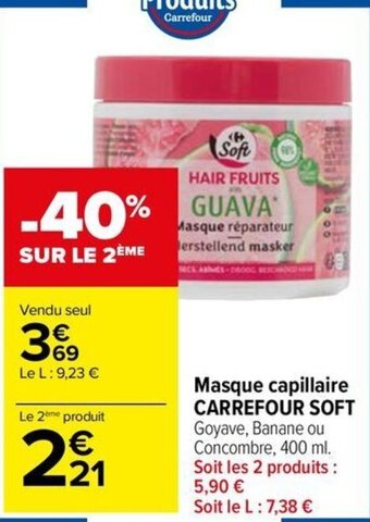 Masque capillaire CARREFOUR SOFT
