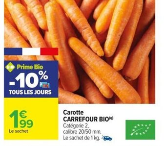 Carrefour Drive Carotte CARREFOUR BIO(9) offre