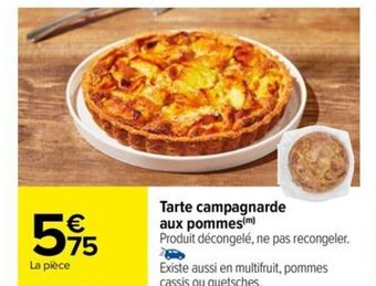 Carrefour Drive Tarte campagnarde aux pommes(m) offre