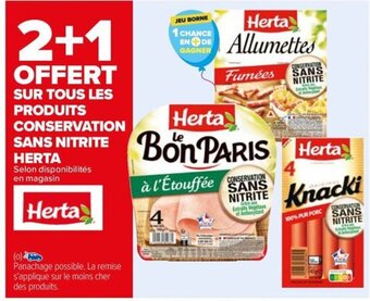 Carrefour Drive SUR TOUS LES PRODUITS CONSERVATION NITRITE HERTA offre
