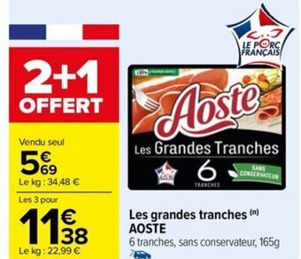 Carrefour Drive Les grandes tranches (n) AOSTE offre