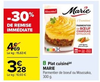 i Plat cuisiné (P) MARIE