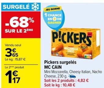 Carrefour Drive Pickers surgelés MC CAIN offre