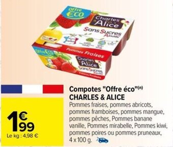 Compotes "Offre éco"(n) CHARLES & ALICE