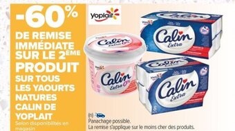Carrefour Drive SUR TOUS LES YAOURTS NATURES CALIN DE YOPLAIT offre