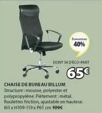 JYSK Chaise De Bureau Billum offre