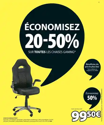 JYSK Chaise Gaming Hyrup offre