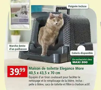 Maxi Zoo Maison De Toilette élégance More 40,5 X 43,5 X 70 Cm offre