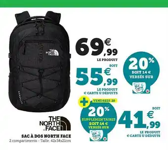 Super U Sac à Dos North Face offre