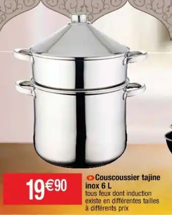 Cora x Carrefour Couscoussier tajine inox 6 L offre