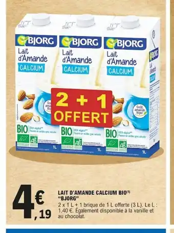 E.Leclerc Lait D'Amande Calcium Bio offre