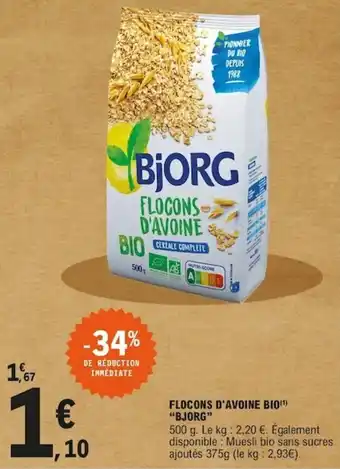 E.Leclerc Flocons D'Avoine Bip offre