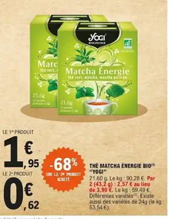 E.Leclerc The Matcha ènergie Bio offre