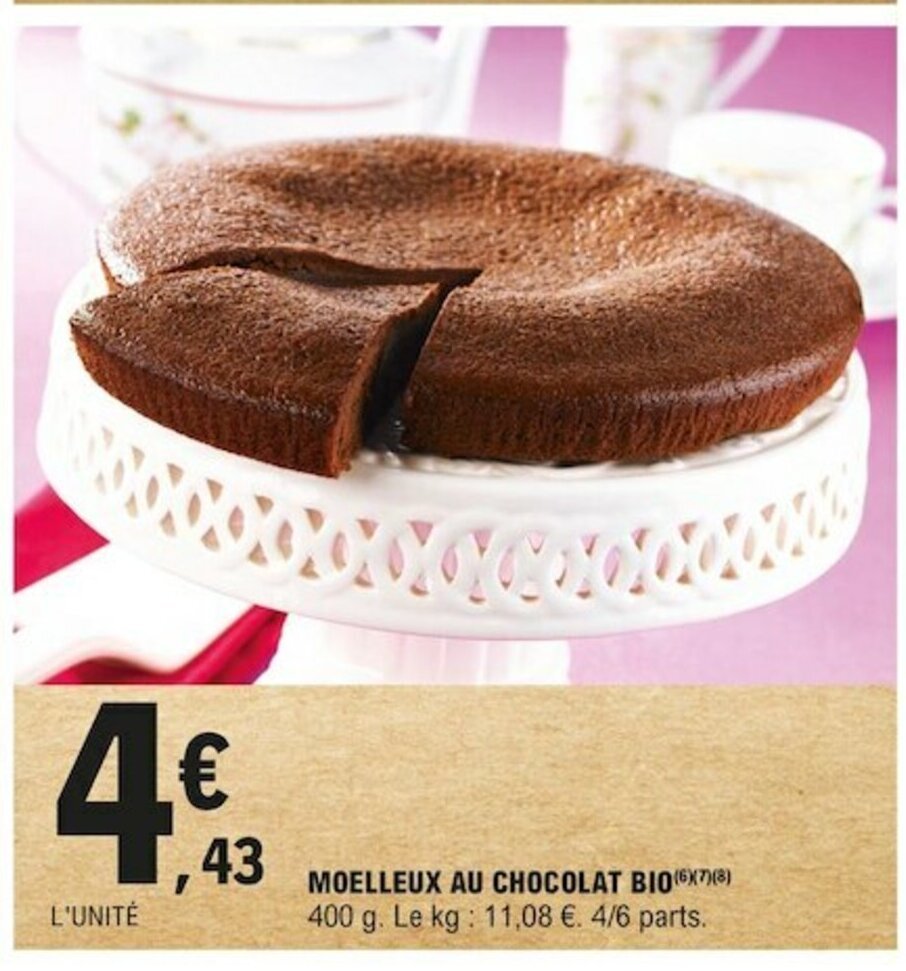 Promo Moelleux Au Chocolat Bio Chez E Leclerc