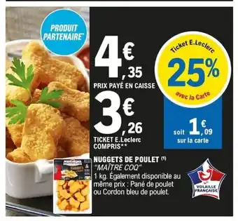 E.Leclerc Nuggets De Poulet offre