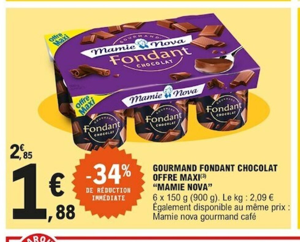 Promo Gourmand Fondant Chocolat Offre Maxi Chez E Leclerc