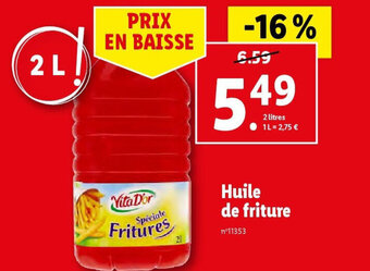 Lidl Huile de friture offre