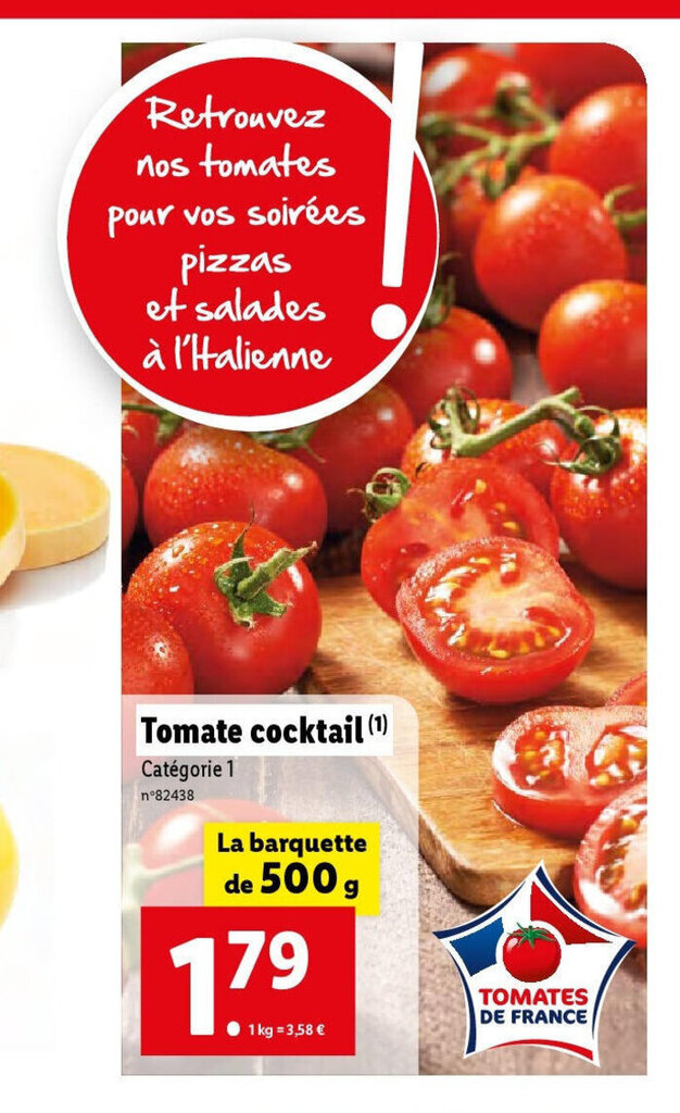 Promo Tomate cocktail chez Lidl