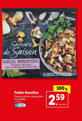 Lidl Poêlée forestière offre