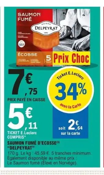 E.Leclerc Saumon Fumè D'Ecosse offre