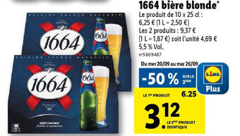 Lidl 1664 bière blonde* offre